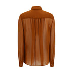 Lardini Brown Viscose Blouse