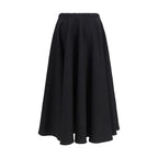Lardini Black Wool Oves Aries Midi Skirt