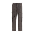 Brunello Cucinelli Brown Wool Oves Aries Cargo Pants