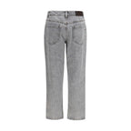 Brunello Cucinelli Gray Cotton Straight-Leg Jeans