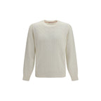 Brunello Cucinelli White Cashmere Sweater