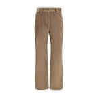 Brunello Cucinelli Brown Cotton Casual Pants