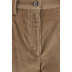 Brunello Cucinelli Brown Cotton Casual Pants