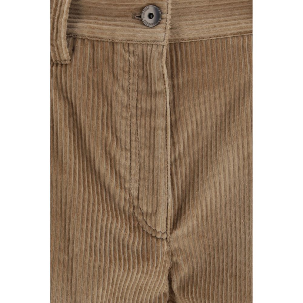 Brunello Cucinelli Brown Cotton Casual Pants