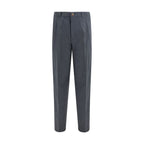 Brunello Cucinelli Gray Wool Oves Aries Dress Pants