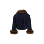 Self-Portrait Blue Wool Oves Aries Jacket