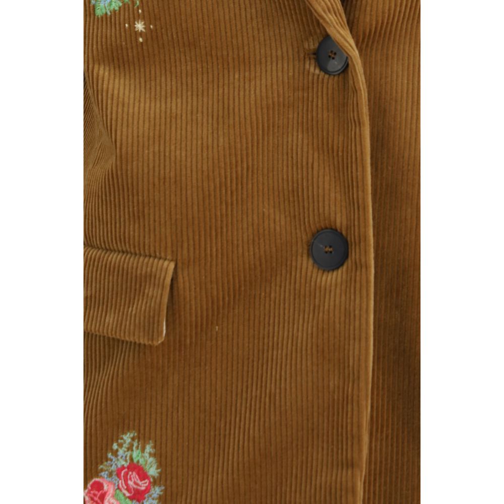 Forte_Forte Brown Cotton Full-Length Jacket