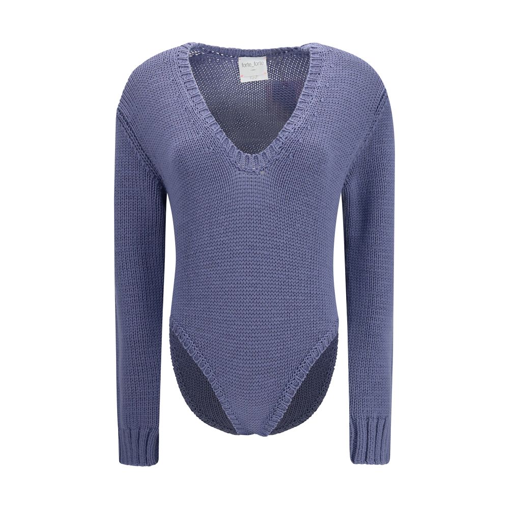 Forte_Forte Purple Wool Oves Aries Bodysuit