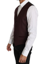 Dolce & Gabbana Purple Wool Waistcoat
