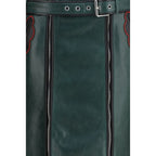 Marni Bicolor Calf Leather Bos Taurus Long Skirt