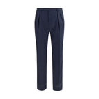 Brioni Blue Wool Oves Aries Casual Pants