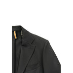 Roberto Pepe Luxury Black Polyester Men Jacket