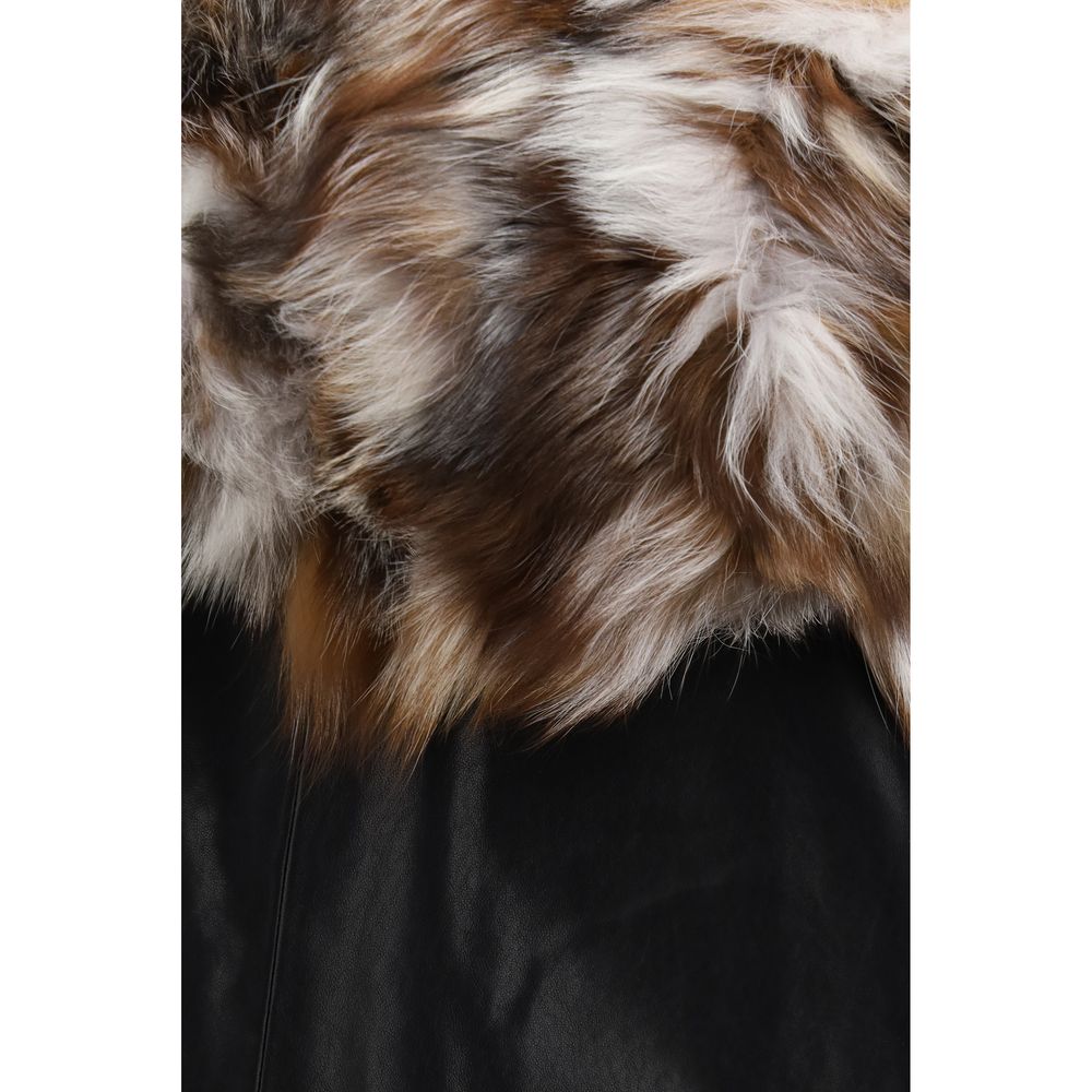 Moose Knuckles Black Lambskin Leather Jacket
