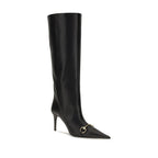 Gucci Black Calf Leather Bos Taurus Boots