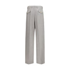 Laneus Gray Wool Oves Aries Casual Pants