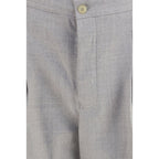 Laneus Gray Wool Oves Aries Casual Pants