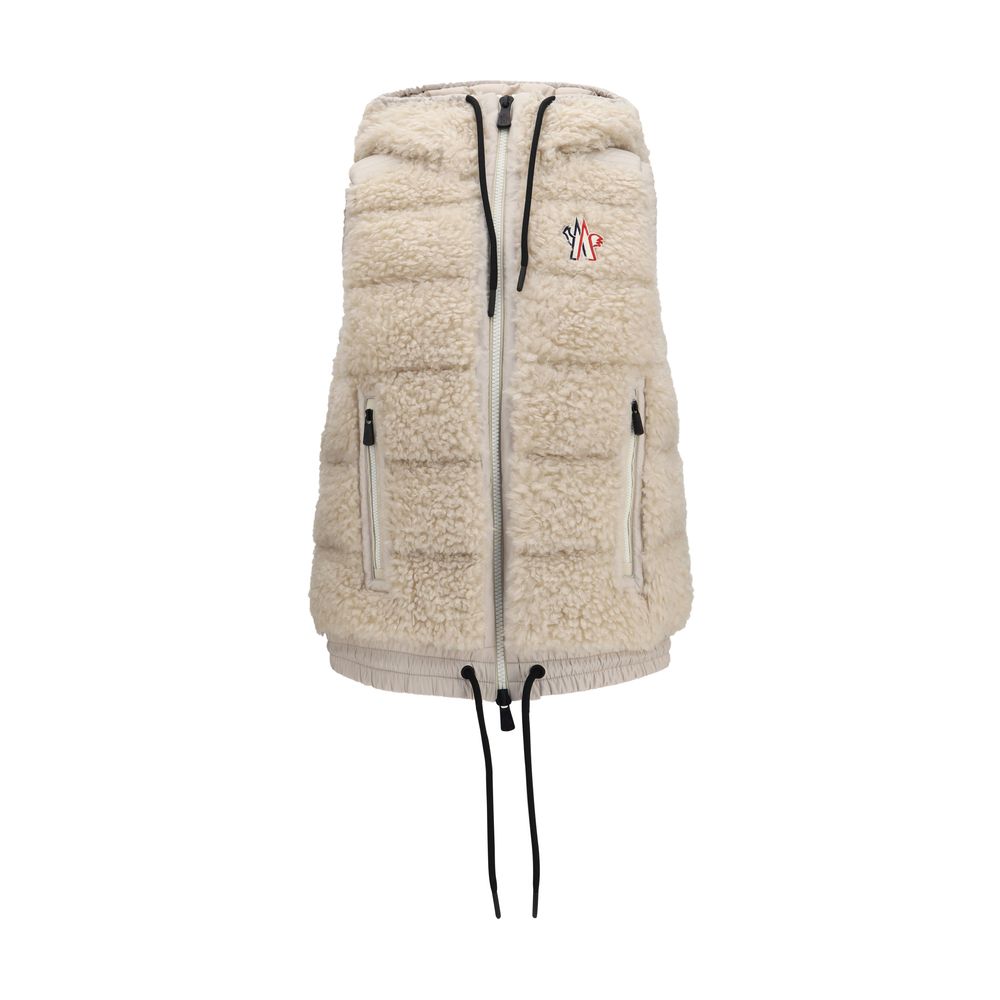 Moncler Grenoble Beige Polyamide Sleeveless Jacket