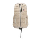 Moncler Grenoble Beige Polyamide Sleeveless Jacket