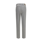 Brunello Cucinelli Gray Wool Oves Aries Dress Pants