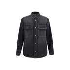 Palm Angels Blue Denim Shirt