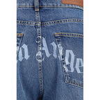 Palm Angels Blue Cotton Jeans Denim