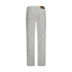 Brunello Cucinelli White Cotton Casual Pants