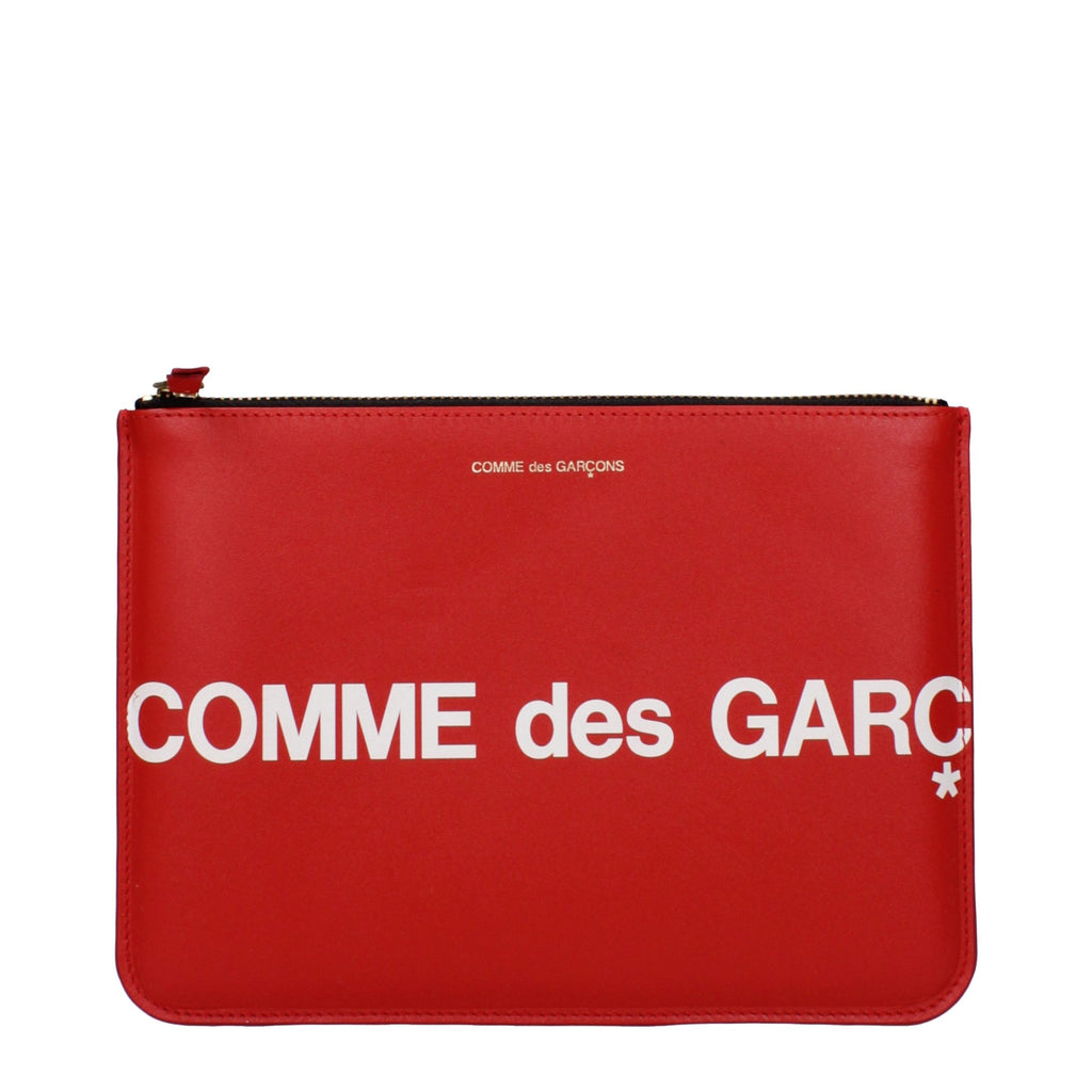 Comme Des Garçons Red Leather Clutch Bag