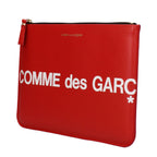 Comme Des Garçons Red Leather Clutch Bag