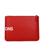Comme Des Garçons Red Leather Clutch Bag