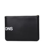 Comme Des Garçons Black Leather Clutch Bag