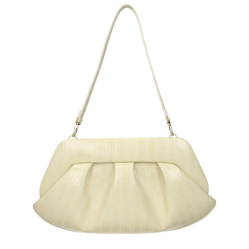 THEMOIRè Beige Leather Clutch Bag