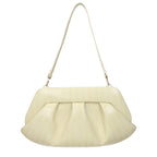 THEMOIRè Beige Leather Clutch Bag