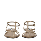Jil Sander Beige Leather Flat Sandals