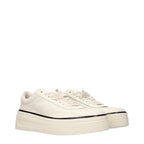 Jil Sander Beige Fabric Platform Sneakers
