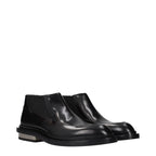 Jil Sander Black Leather Ankle Boots