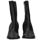 Dries Van Noten Black Leather Ankle Boots
