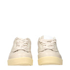 Jil Sander Beige Leather Low Top Sneakers