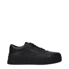 Jil Sander Black Leather Platform Sneakers