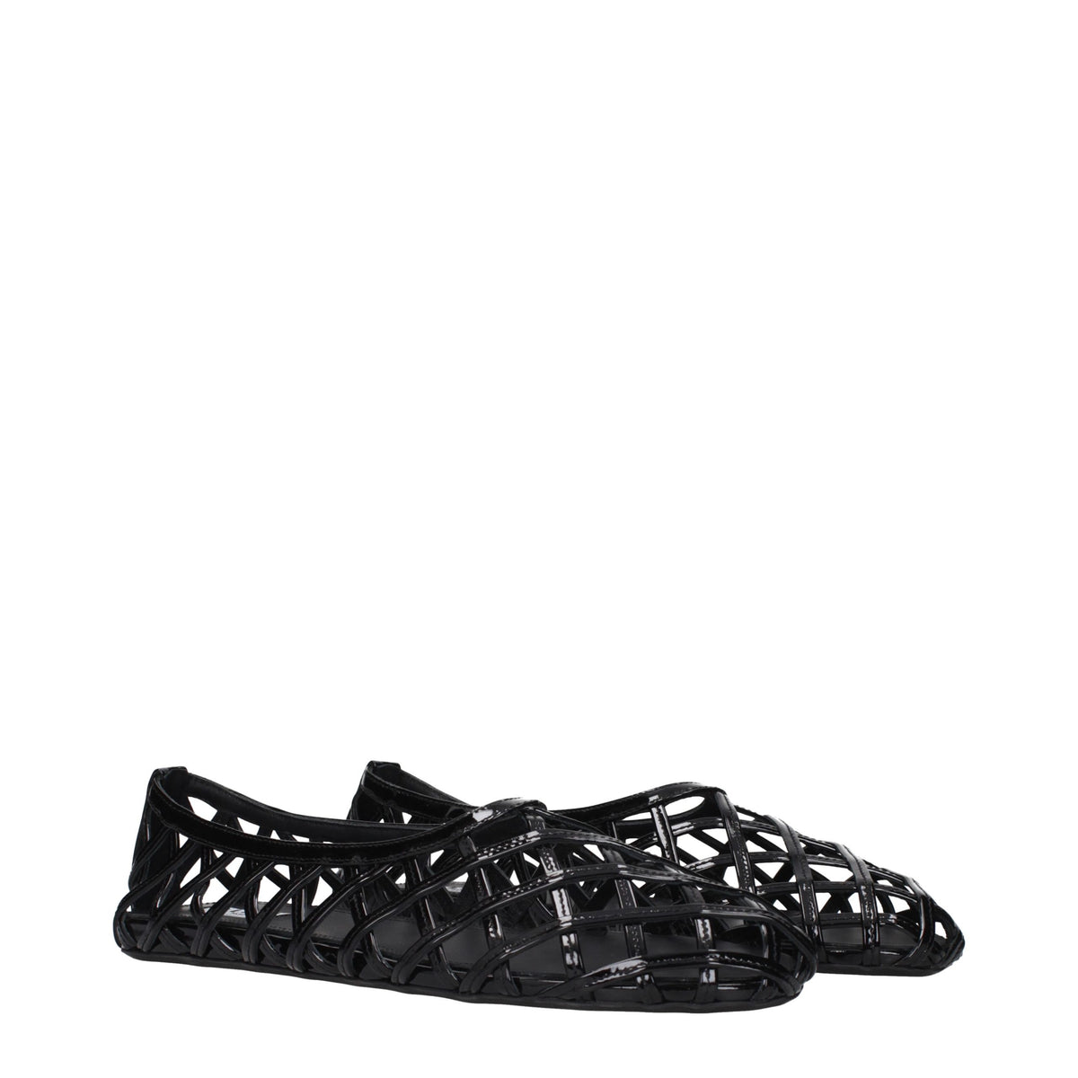 Alaïa Black Leather Ballet Flats