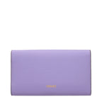 Versace Purple Leather Clutch Bag
