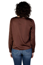 Vila Clothes Brown Polyester Blouse