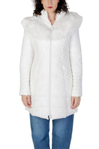 Guess White Polyester Coat