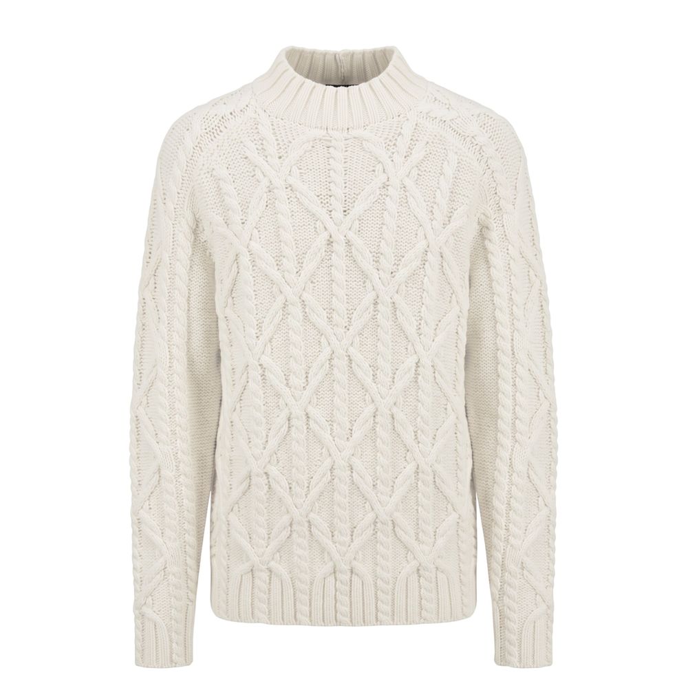 Malo White Cotton Men's Sweater