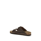 BIRKENSTOCK 1774 Brown Nubuc Leather Flat Sandals