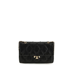 Tory Burch Black Lamb Ovis Aries Shoulder Bag
