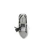 Off-White Gray Fabric Athletic Sneakers