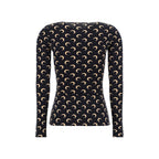 Marine Serre Black Polyamide Long Sleeve T-Shirt