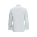 Finamore Blue Cotton Pattern Shirt