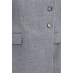 Alexander McQueen Gray Wool Oves Aries Full-Length Jacket
