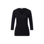 Street One Black Cotton Long Sleeve T-Shirt